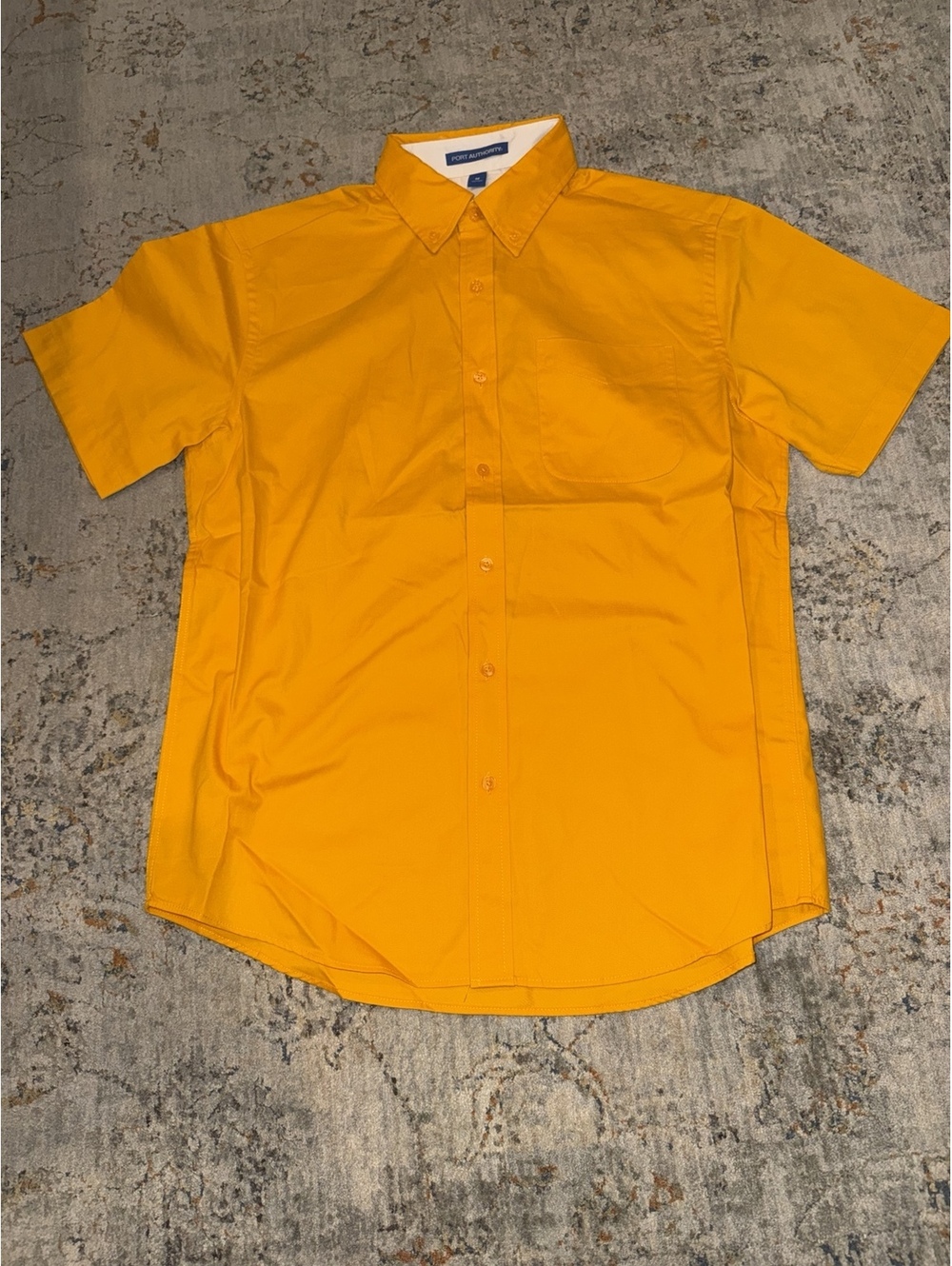 Port Authority S508 Men's M Orange Short Sleeve Button Down Shirt A427